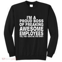 Proud Freaking Boss Of Awesome Employees Funny Gift Sweatshirt thumb 0