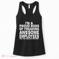 Proud Freaking Boss Of Awesome Employees Funny Gift Women's Tank Top thumb 0