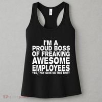 Proud Freaking Boss Of Awesome Employees Funny Gift Women's Tank Top thumb 3