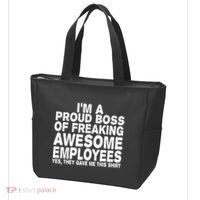 Proud Freaking Boss Of Awesome Employees Funny Gift Tote Bag thumb 3