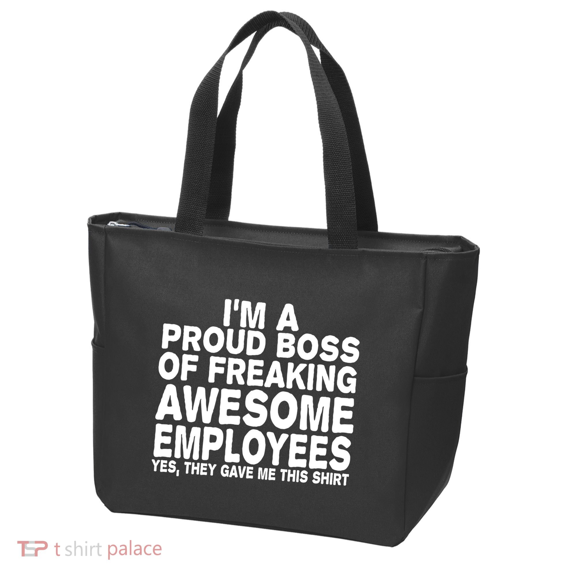 Proud Freaking Boss Of Awesome Employees Funny Gift Tote Bag