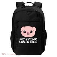 Pig Farmer Boy Just A Boy Who Loves Pigs Cool Gift Backpack thumb 0