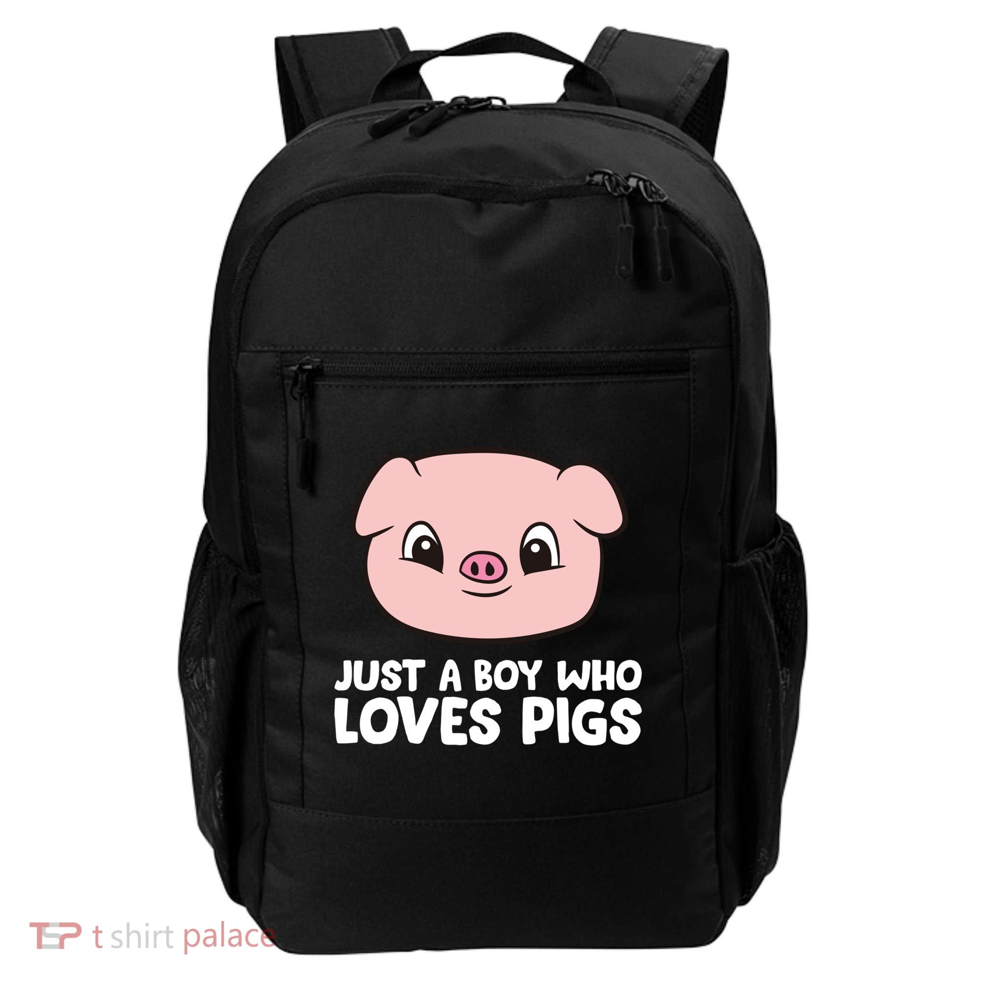 Pig Farmer Boy Just A Boy Who Loves Pigs Cool Gift Backpack