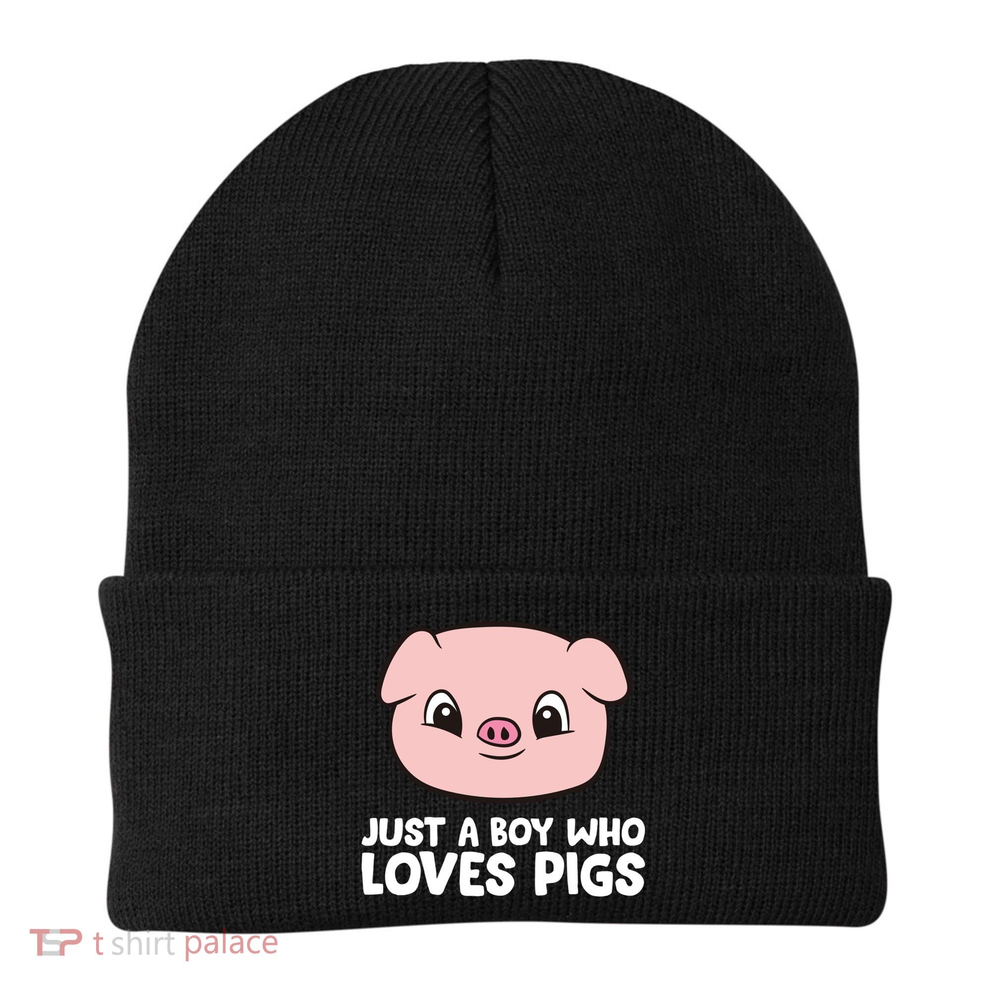 Pig Farmer Boy Just A Boy Who Loves Pigs Cool Gift Beanie