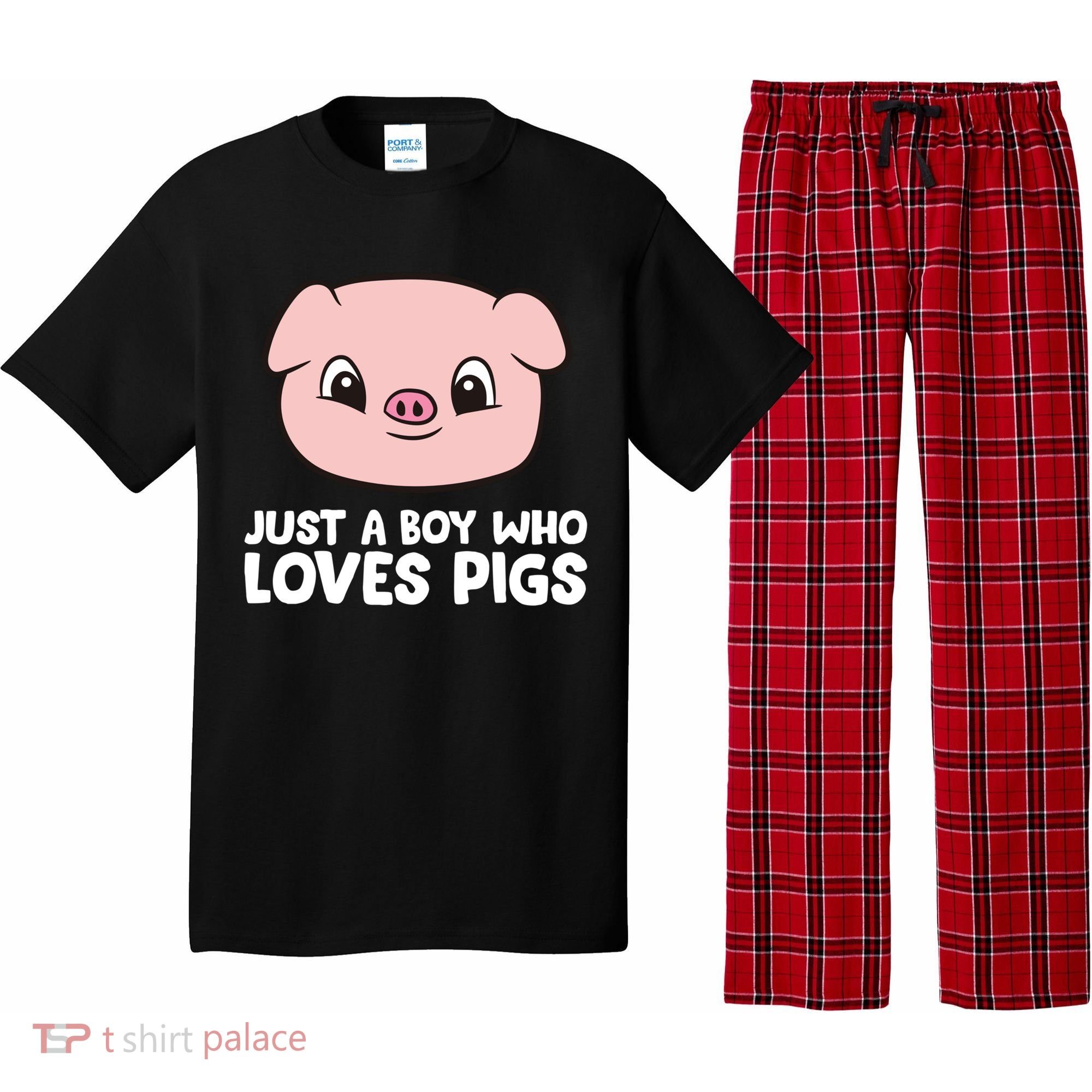 Pig Farmer Boy Just A Boy Who Loves Pigs Cool Gift Pajama Set