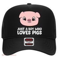 Pig Farmer Boy Just A Boy Who Loves Pigs Cool Gift Hat thumb 0