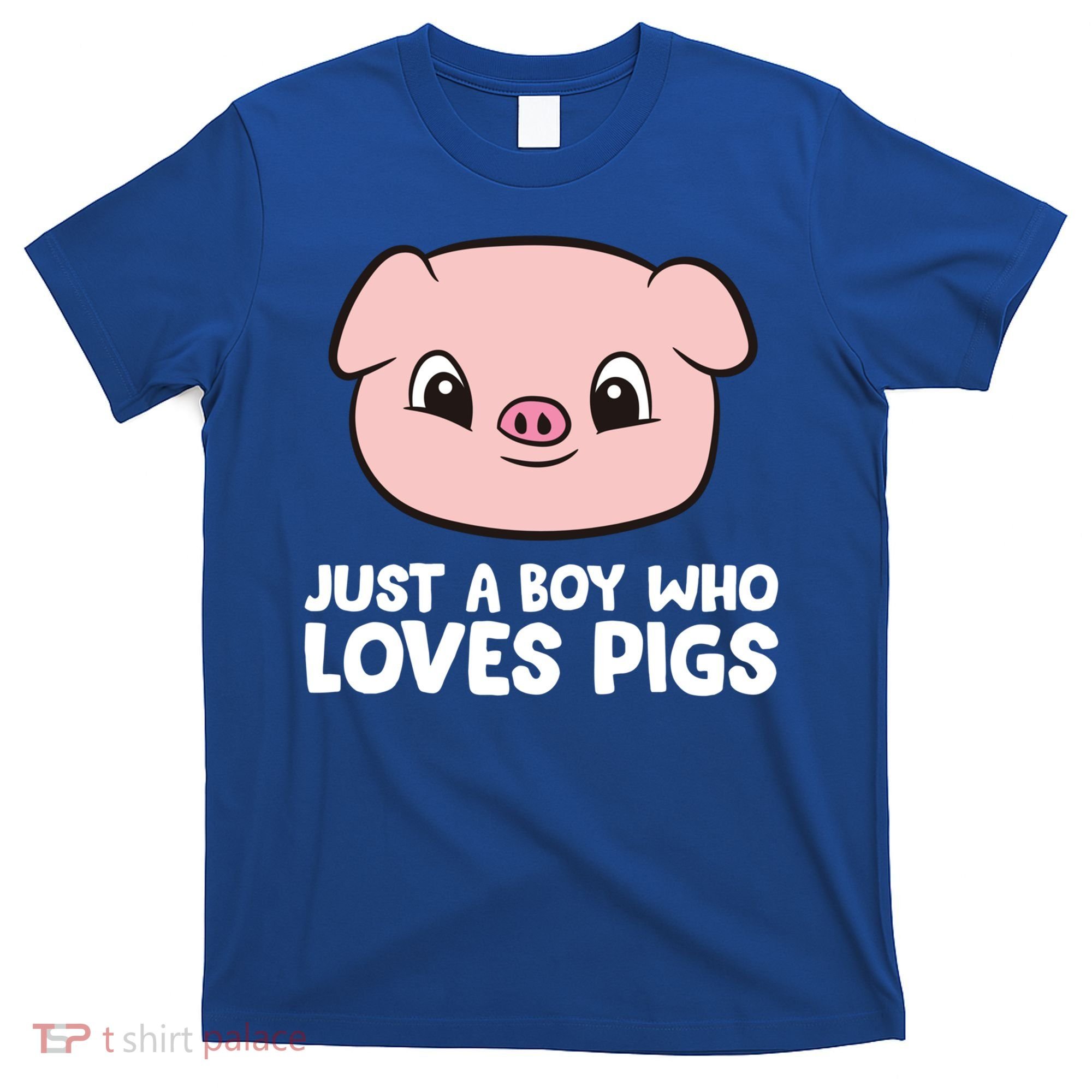 Pig Farmer Boy Just A Boy Who Loves Pigs Cool Gift T-Shirt