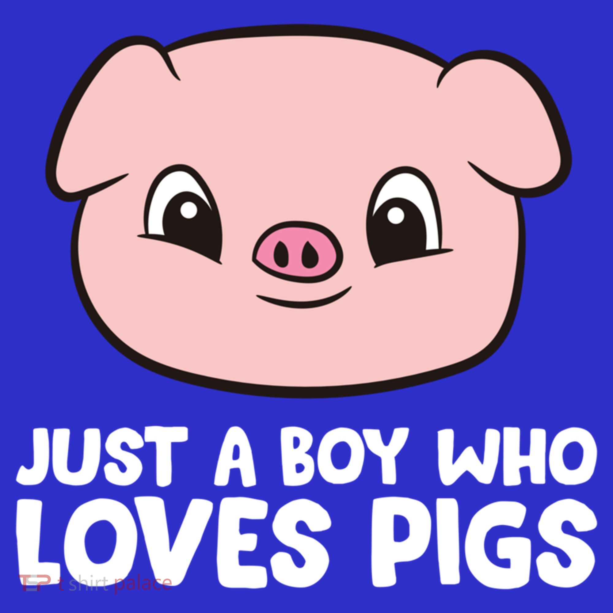 Pig Farmer Boy Just A Boy Who Loves Pigs Cool Gift Polo