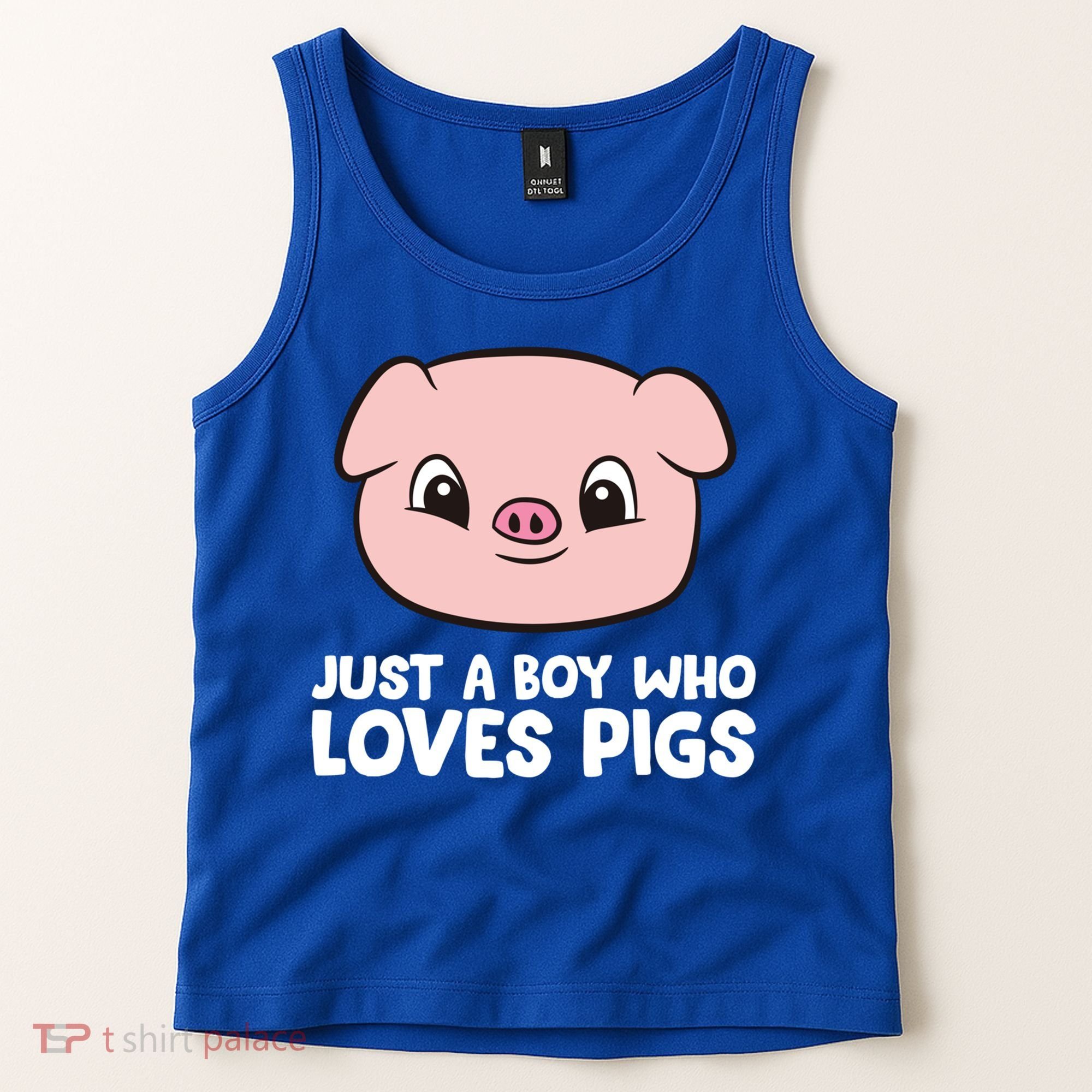 Pig Farmer Boy Just A Boy Who Loves Pigs Cool Gift Tank Top