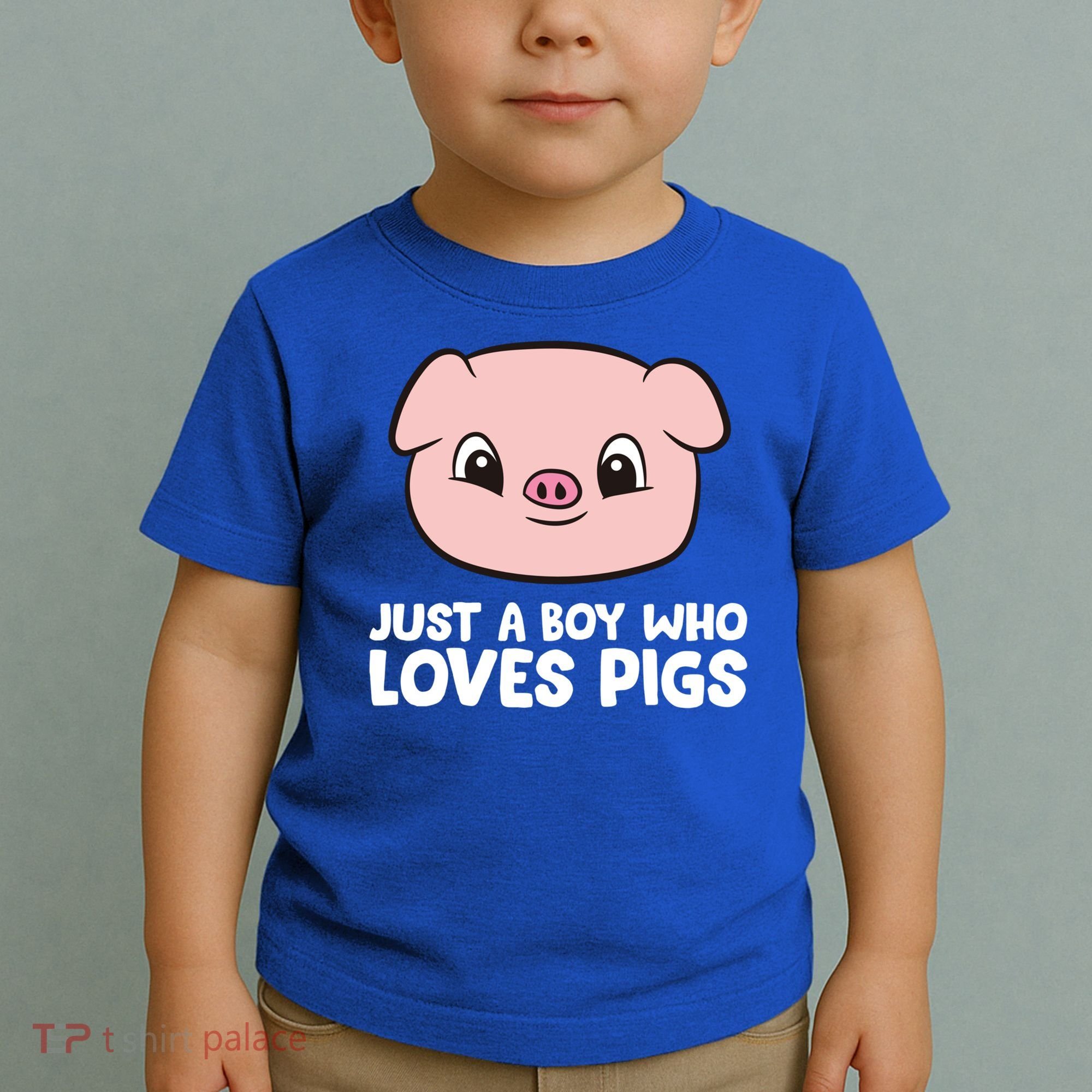Pig Farmer Boy Just A Boy Who Loves Pigs Cool Gift Toddler T-Shirt