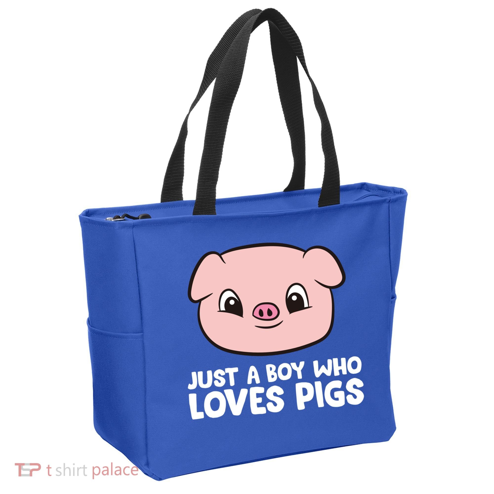 Pig Farmer Boy Just A Boy Who Loves Pigs Cool Gift Tote Bag