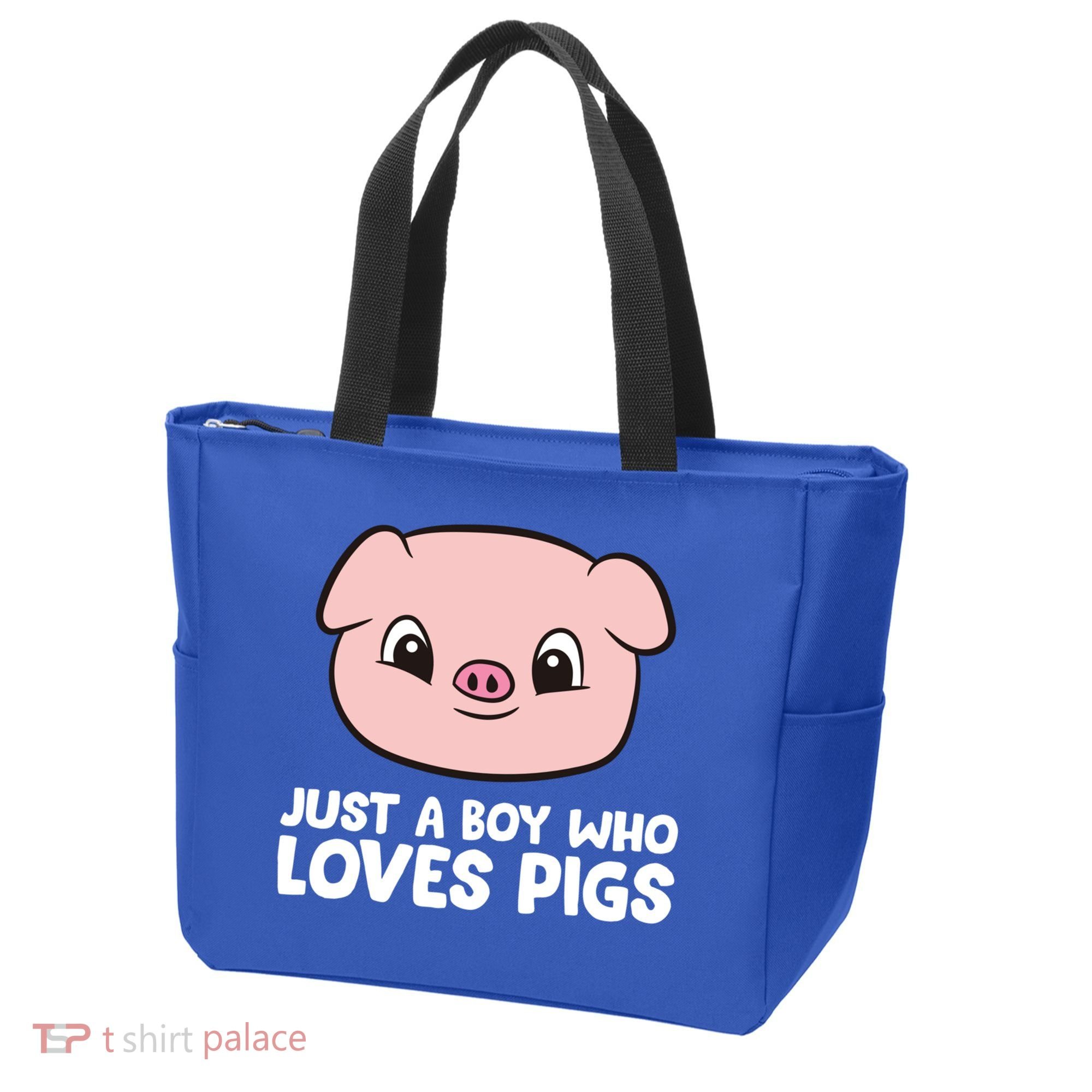 Pig Farmer Boy Just A Boy Who Loves Pigs Cool Gift Tote Bag