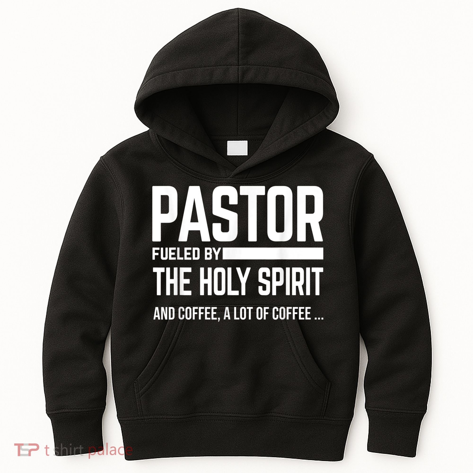 Pastor Fueled By Holy Spirit And Coffee Church Pastor Kids Hoodie