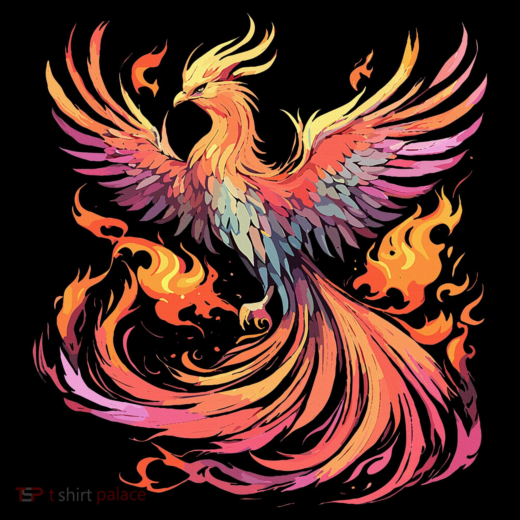 Phoenix Fire Bird Long Sleeve Shirt