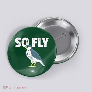 Peregrine Falcon Bird, Birdwatcher Vintage Button