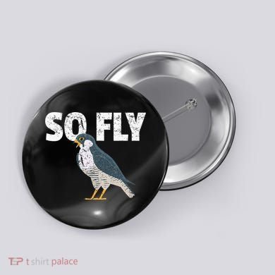 Peregrine Falcon Bird Birdwatcher Vintage Button