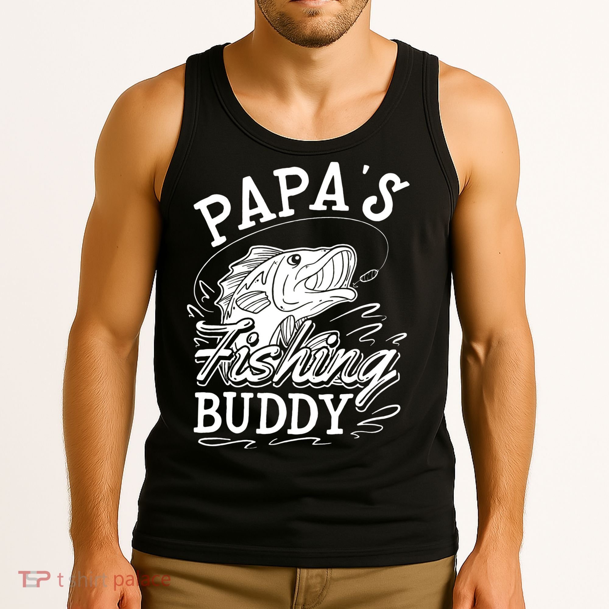 Papas Fishing Buddy Tank Top