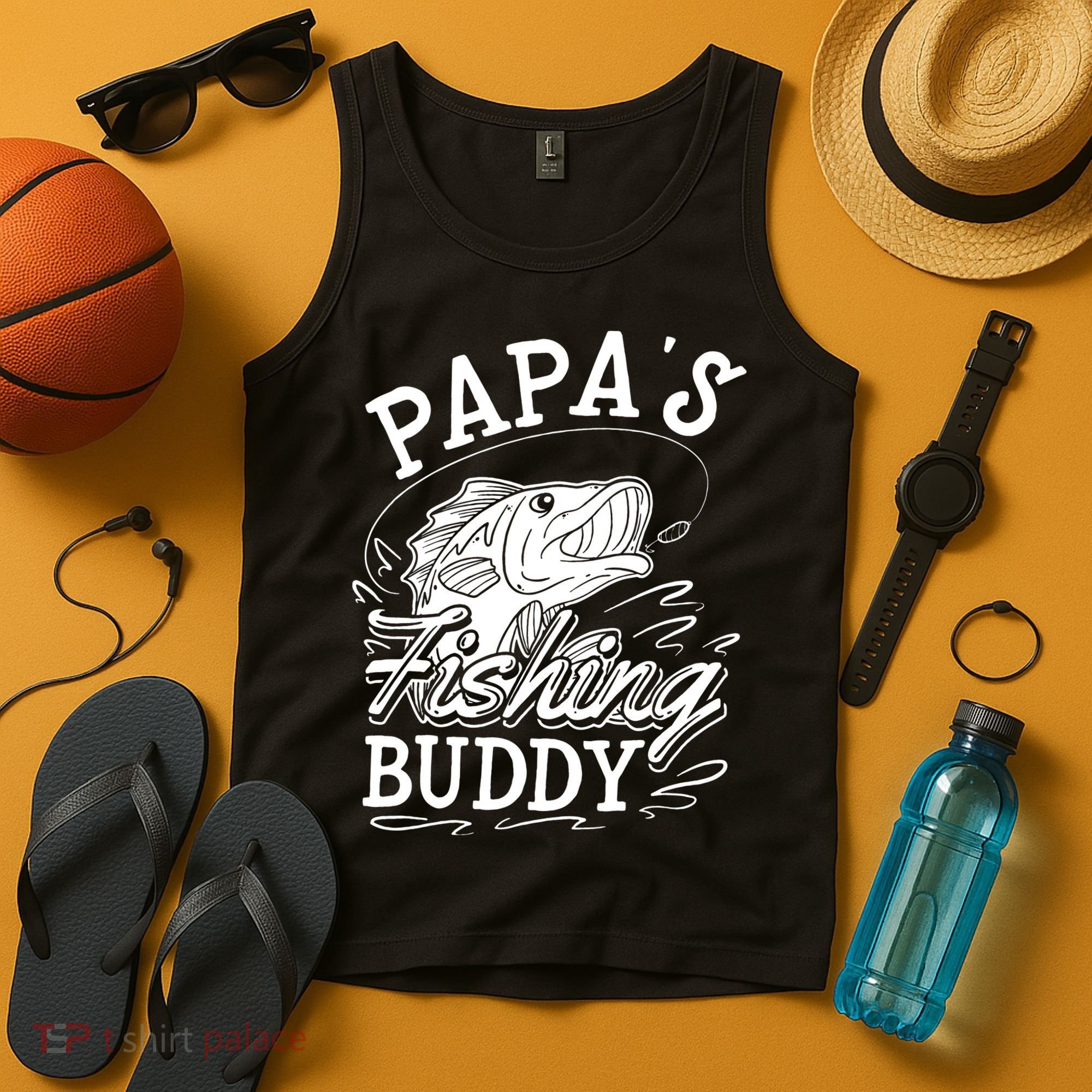 Papas Fishing Buddy Tank Top
