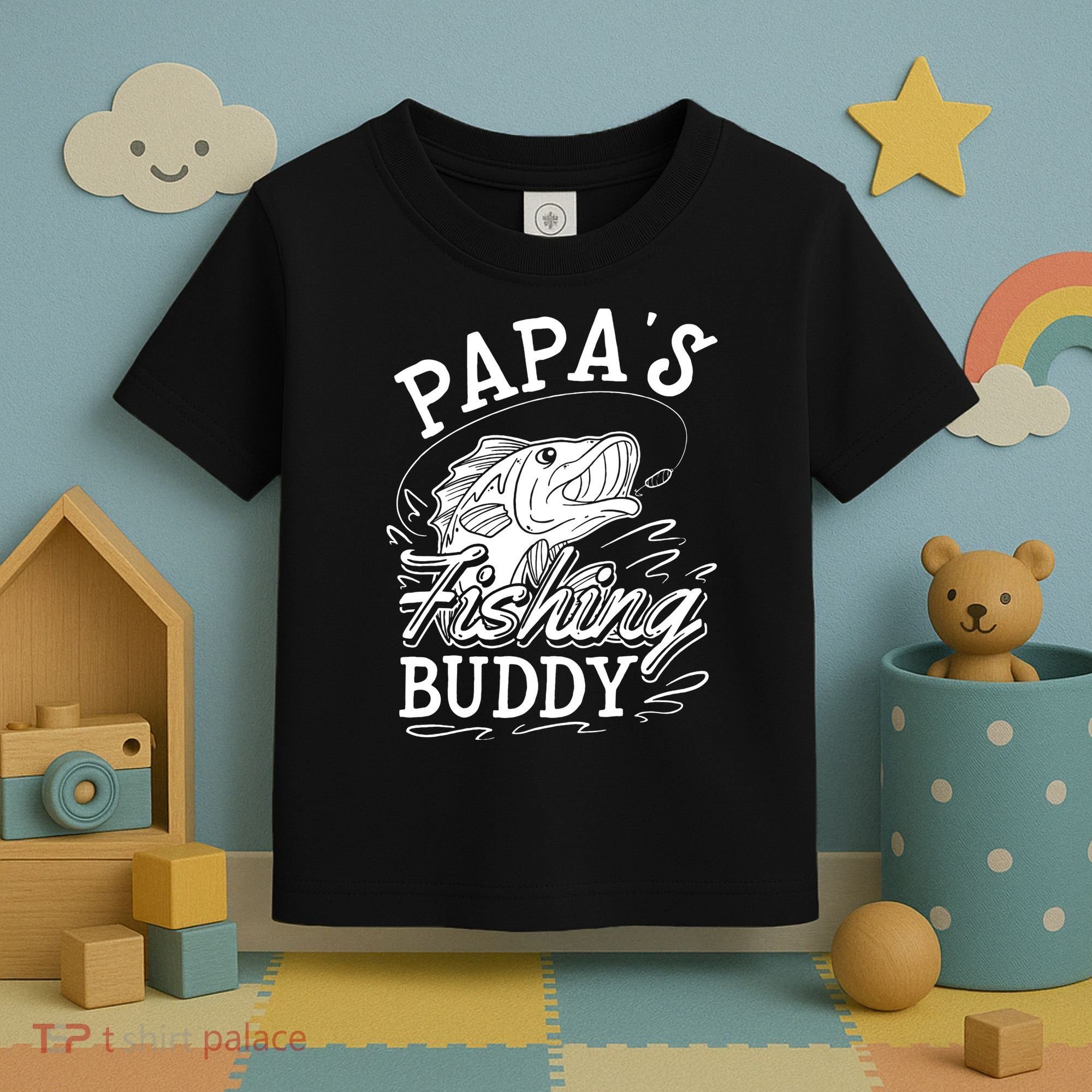 Papas Fishing Buddy Toddler T-Shirt