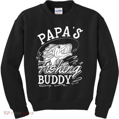 Papas Fishing Buddy Kids Sweatshirt