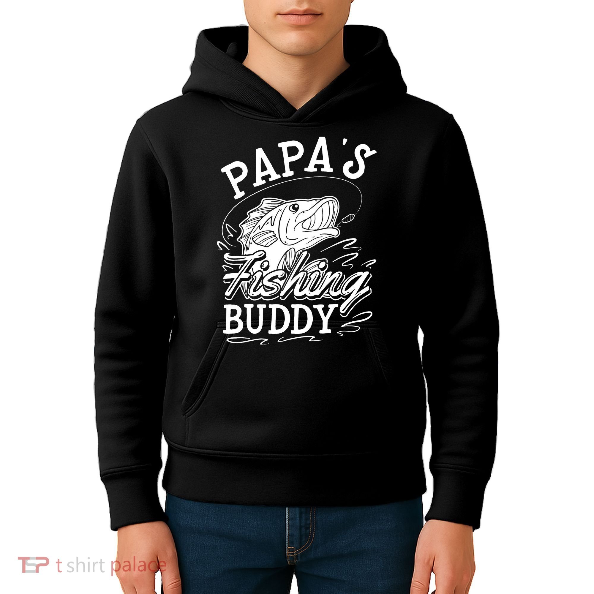 Papas Fishing Buddy Kids Hoodie