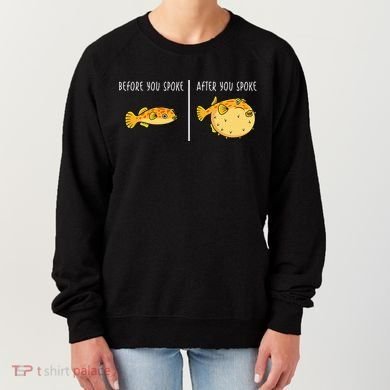 Puffer Fish Blowfish Funny Puffer Fish Women's Sweatshirt