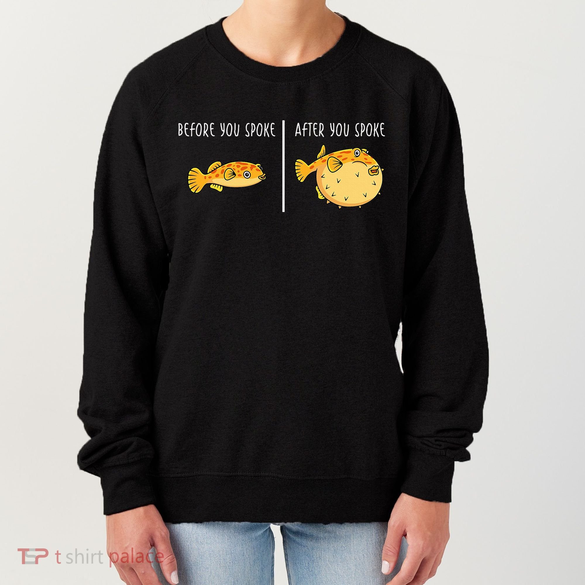 Puffer Fish Blowfish Funny Puffer Fish Women's Sweatshirt