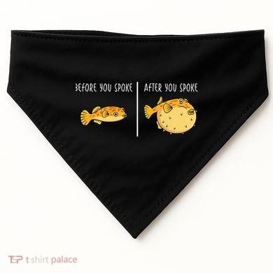 Puffer Fish Blowfish Funny Puffer Fish USA-Made Doggie Bandana