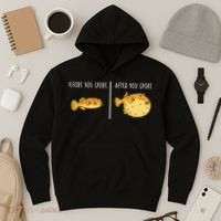 Puffer Fish Blowfish Funny Puffer Fish Hoodie thumb 3