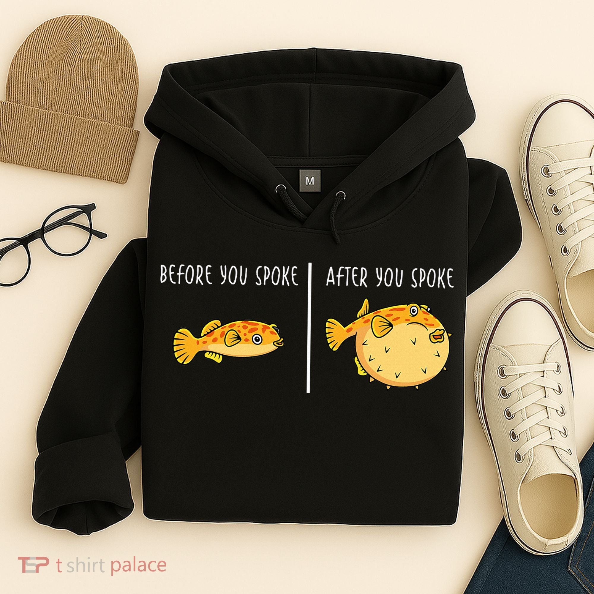 Puffer Fish Blowfish Funny Puffer Fish Hoodie