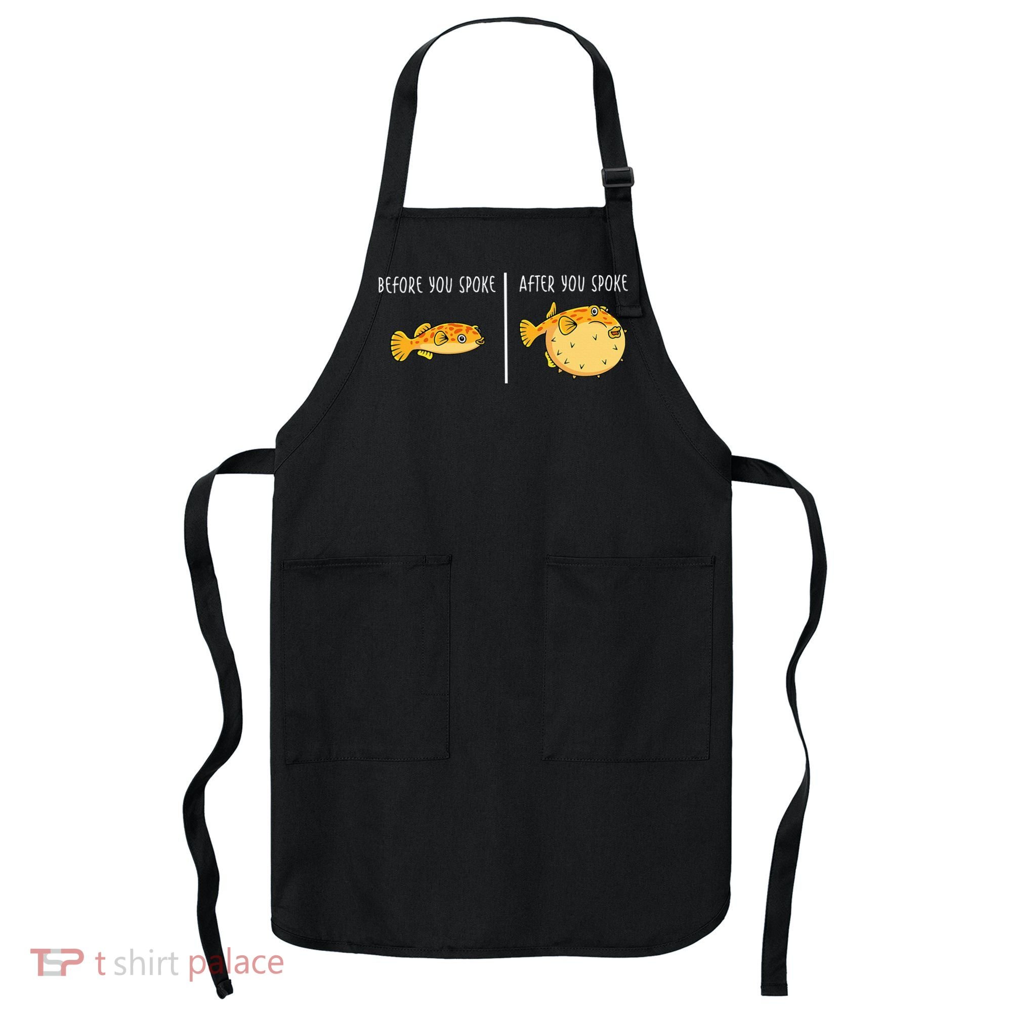 Puffer Fish Blowfish Funny Puffer Fish Apron