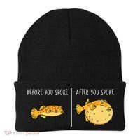 Puffer Fish Blowfish Funny Puffer Fish Beanie thumb 0