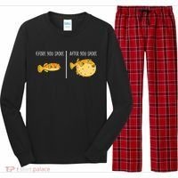 Puffer Fish Blowfish Funny Puffer Fish Long Sleeve Pajama Set thumb 0
