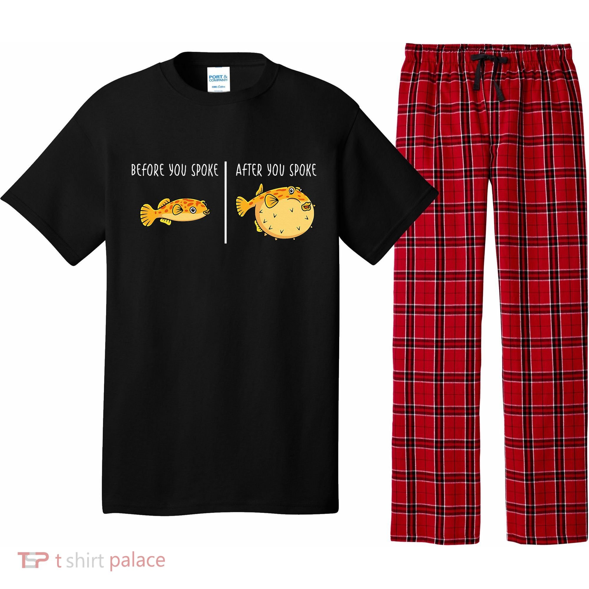 Puffer Fish Blowfish Funny Puffer Fish Pajama Set