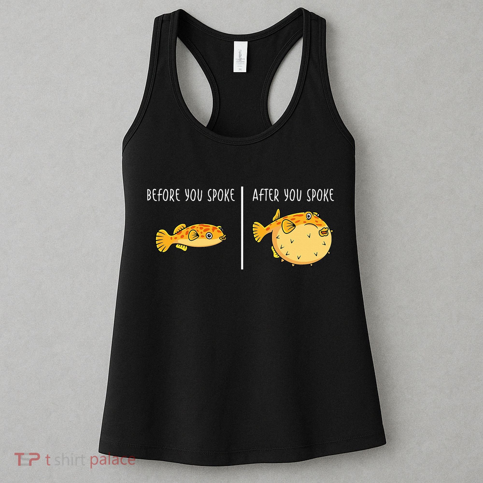 Puffer Fish Blowfish Funny Puffer Fish Women's Tank Top