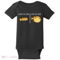 Puffer Fish Blowfish Funny Puffer Fish Baby Bodysuit thumb 0