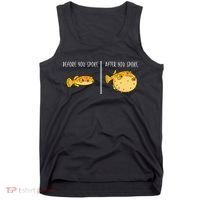 Puffer Fish Blowfish Funny Puffer Fish Tank Top thumb 0