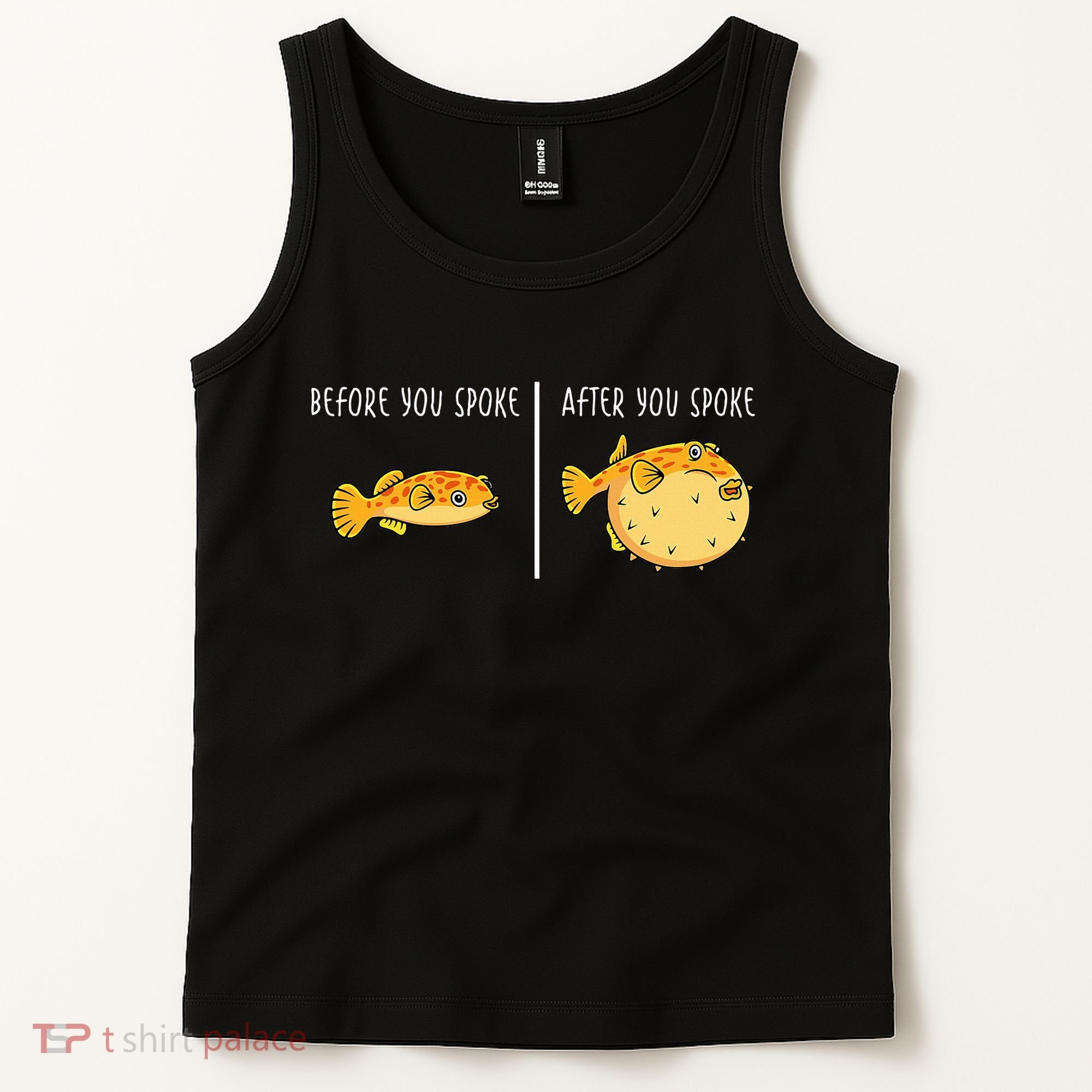 Puffer Fish Blowfish Funny Puffer Fish Tank Top