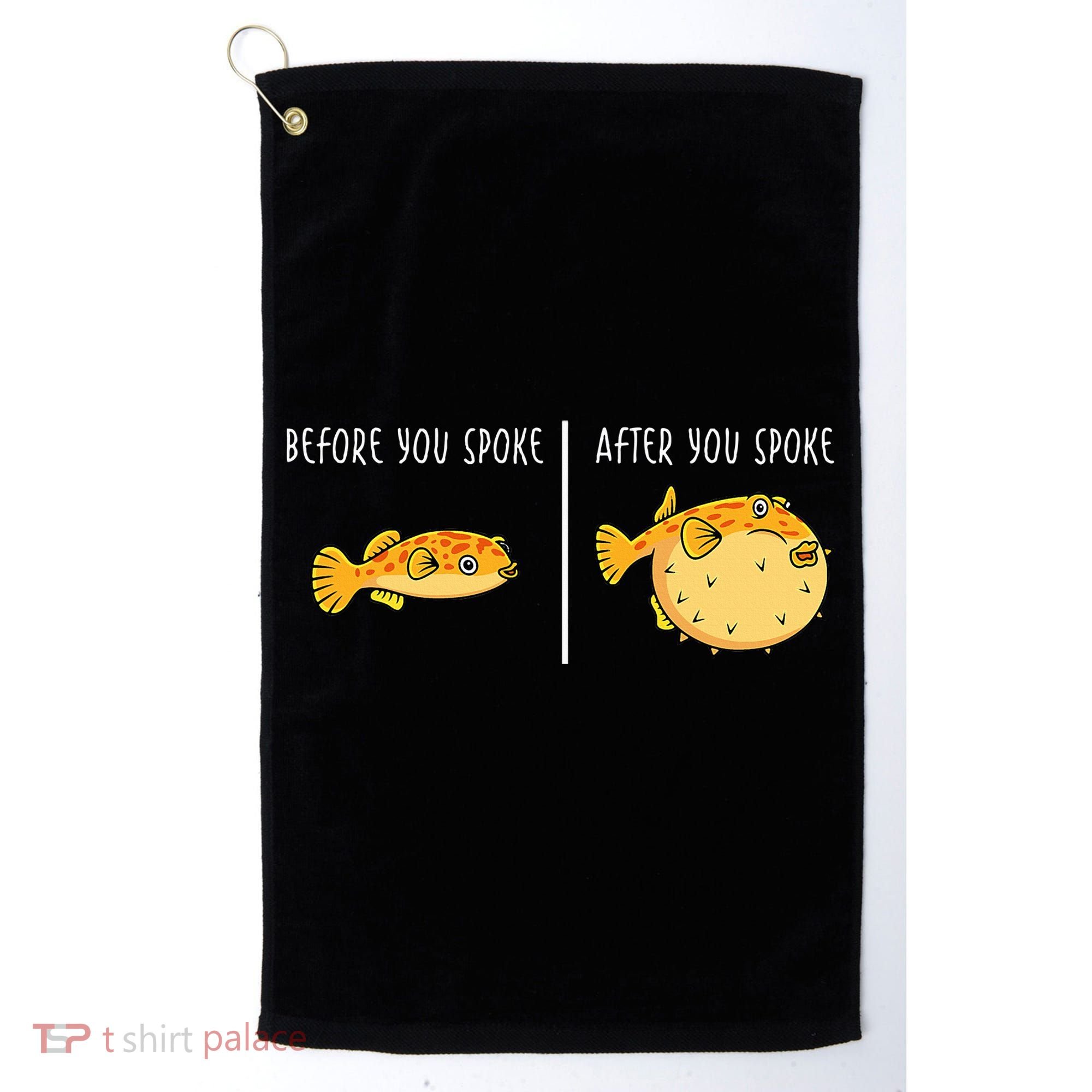 Puffer Fish Blowfish Funny Puffer Fish Golf Towel
