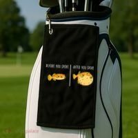 Puffer Fish Blowfish Funny Puffer Fish Golf Towel thumb 2