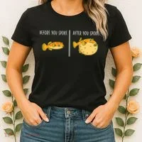Puffer Fish Blowfish Funny Puffer Fish Women's T-Shirt thumb 2