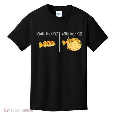 Puffer Fish Blowfish Funny Puffer Fish Kids T-Shirt