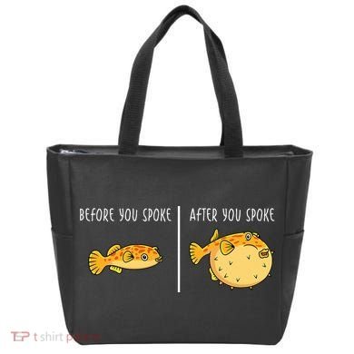Puffer Fish Blowfish Funny Puffer Fish Tote Bag