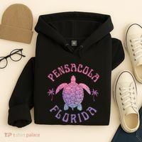 Pensacola Florida Beach Sea Turtle Summer Vacation Hoodie thumb 4