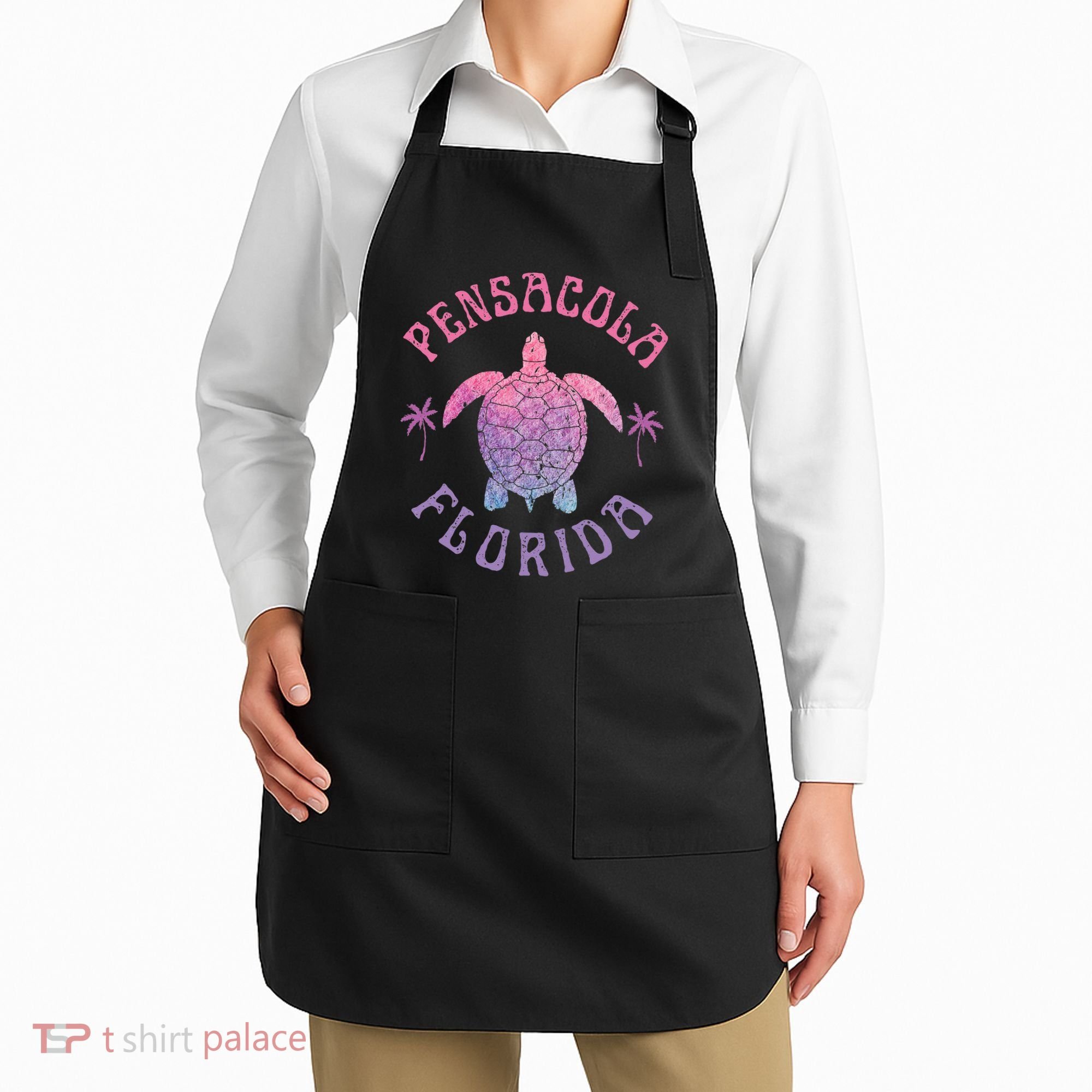 Pensacola Florida Beach Sea Turtle Summer Vacation Apron