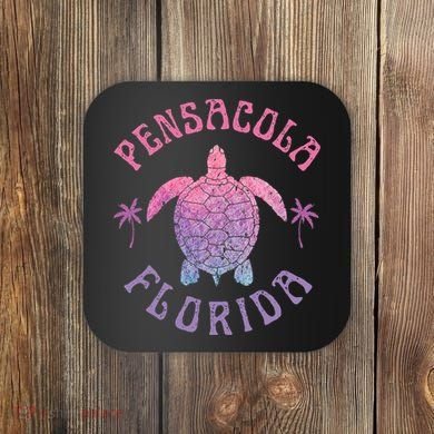 Pensacola Florida Beach Sea Turtle Summer Vacation Coaster