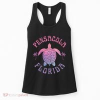 Pensacola Florida Beach Sea Turtle Summer Vacation Women's Tank Top thumb 0