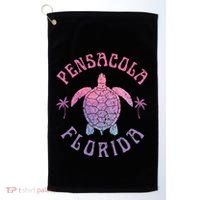 Pensacola Florida Beach Sea Turtle Summer Vacation Golf Towel thumb 0