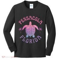 Pensacola Florida Beach Sea Turtle Summer Vacation Kids Long Sleeve Shirt thumb 0