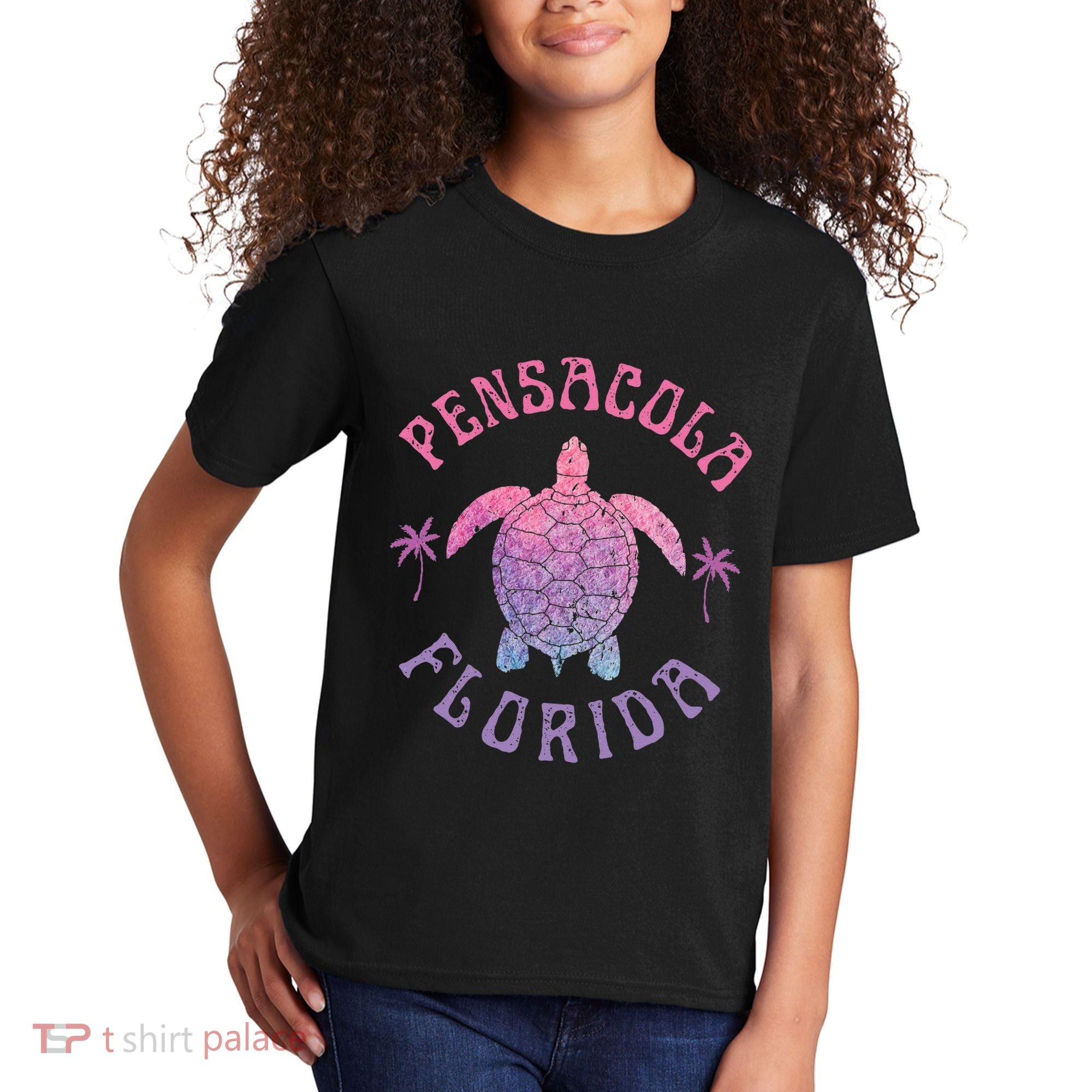 Pensacola Florida Beach Sea Turtle Summer Vacation Kids T-Shirt
